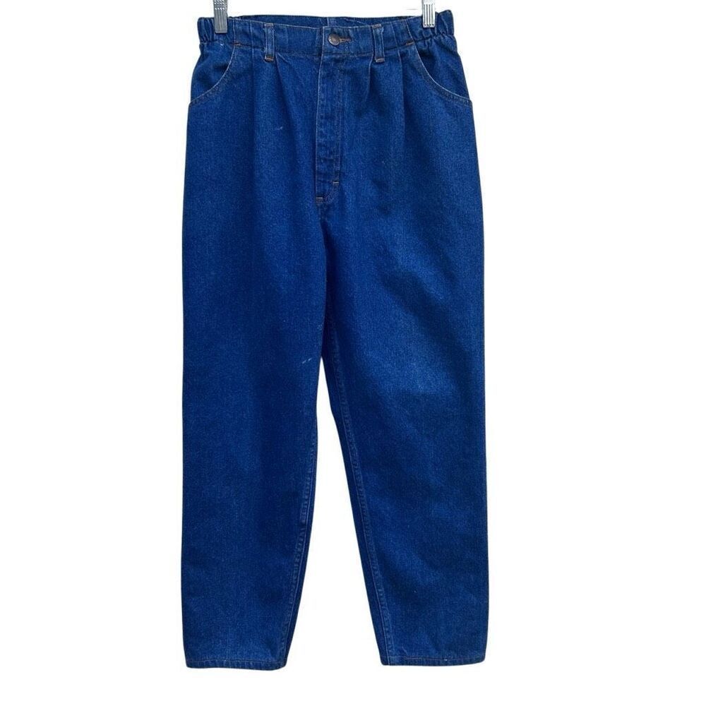Vintage 90's Wrangler Mom Jeans Women's Size 12 Blue Denim Relaxed Fit - Picture 10 of 11